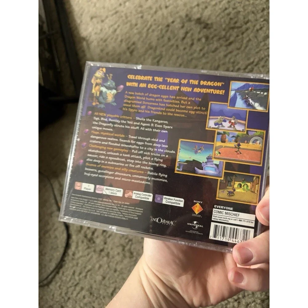 Spyro Year of the Dragon (Sony PlayStation 1, 2000) - Black Label! No Manual!